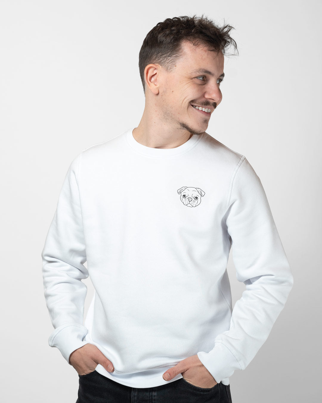 Mops I Herren/Unisex Bio Baumwoll Sweater