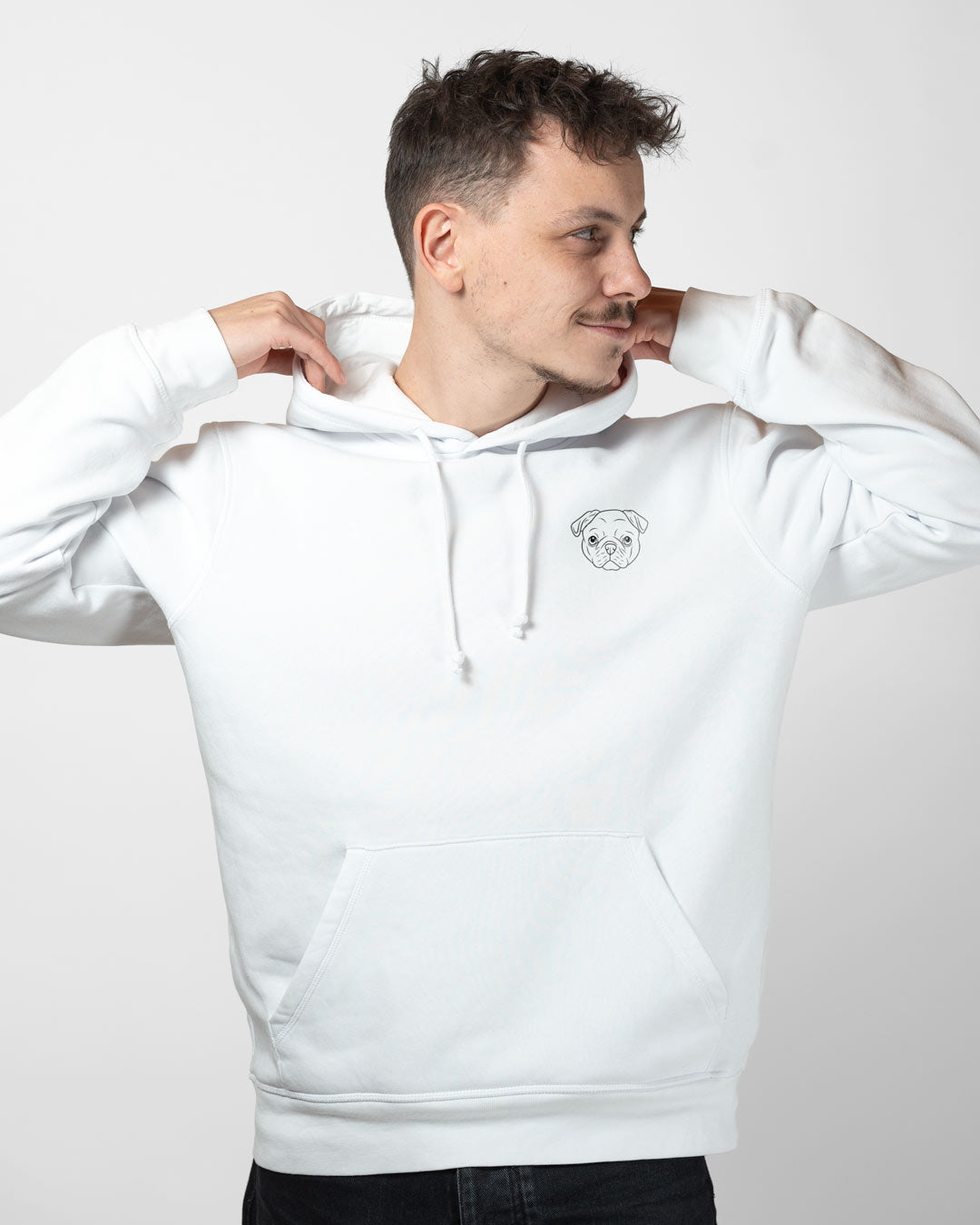 Mops I Herren/Unisex Bio Baumwoll Hoodie