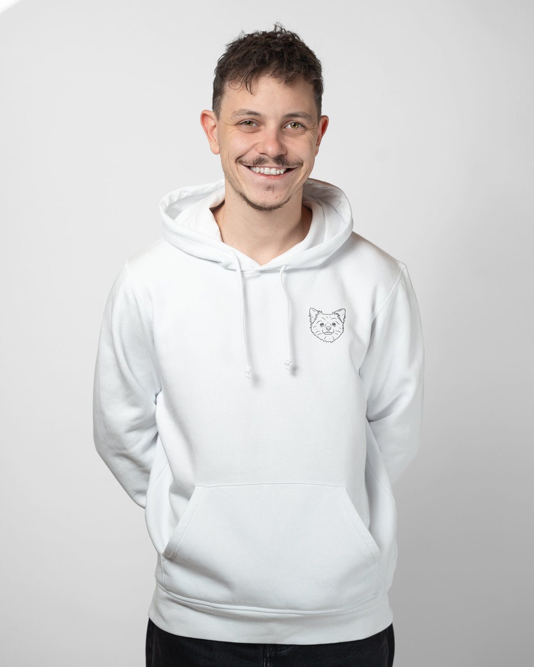 Langhaar Chihuahua I Herren/Unisex Bio Baumwoll Hoodie