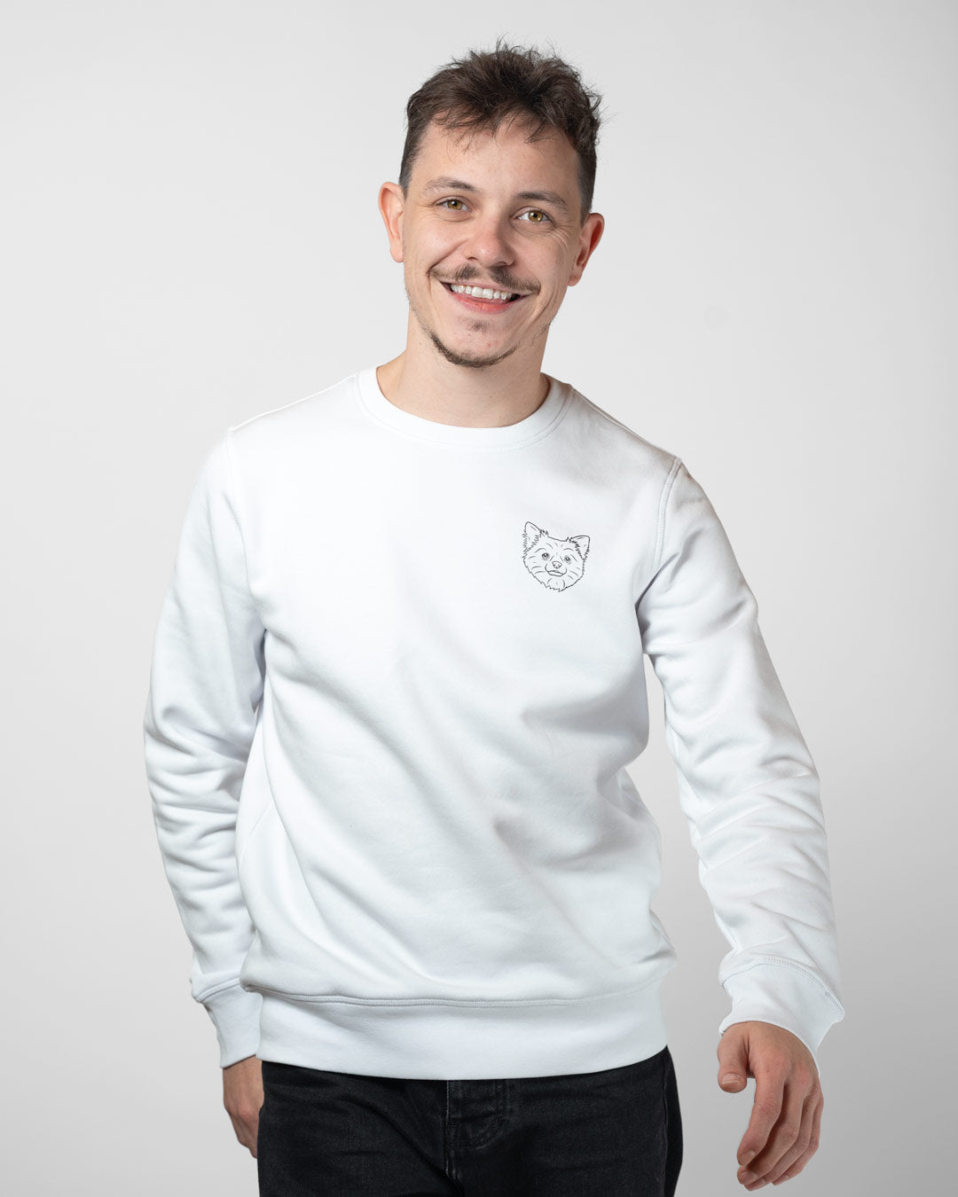 Langhaar Chihuahua I Herren/Unisex Bio Baumwoll Sweater