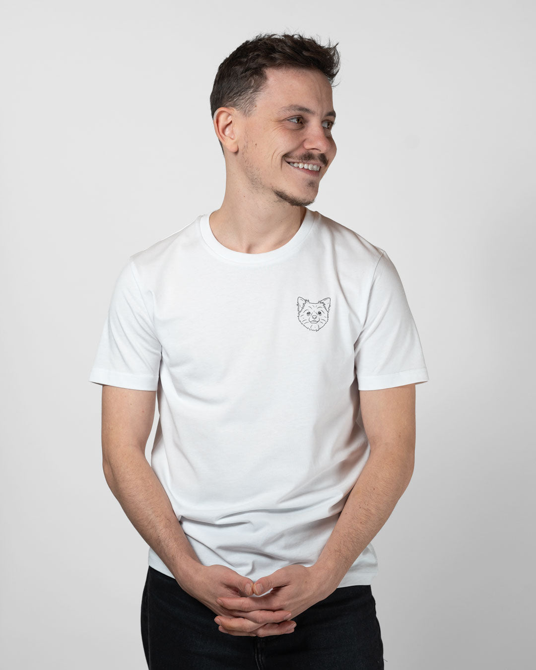 Langhaar Chihuahua I Herren/Unisex Bio Baumwoll Shirt