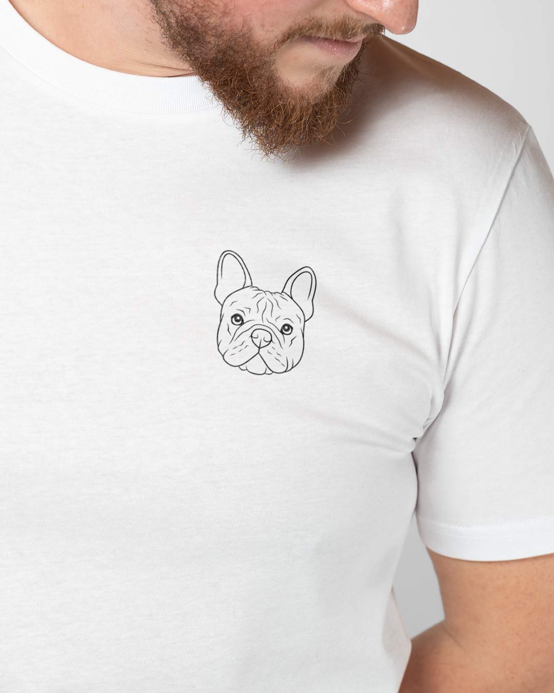 Französische Bulldogge I Herren/Unisex Bio Baumwoll Shirt