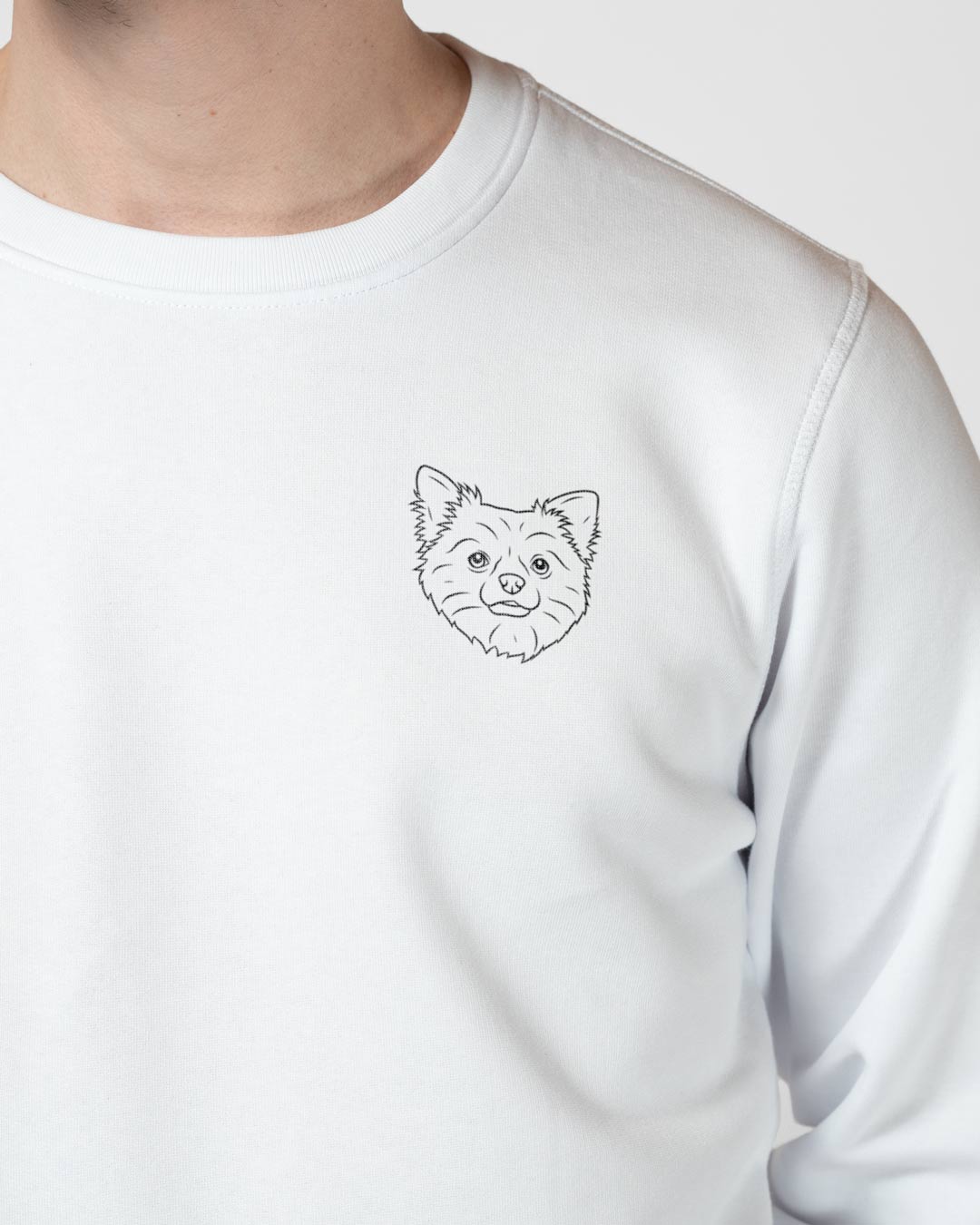 Langhaar Chihuahua I Herren/Unisex Bio Baumwoll Sweater