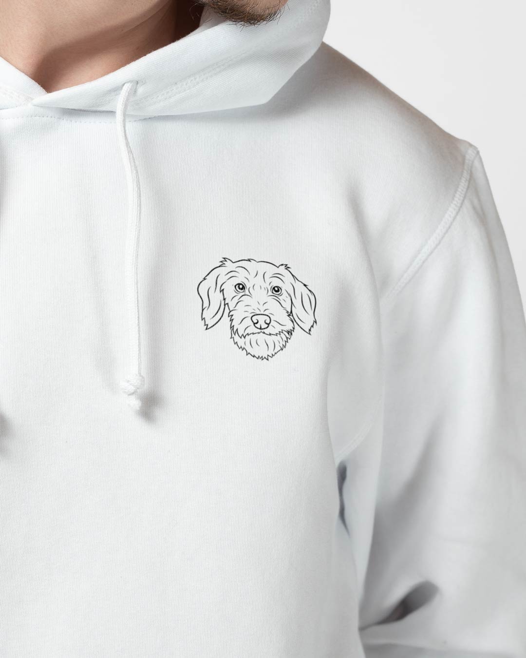 Rauhaar Dackel I Herren/Unisex Bio Baumwoll Hoodie