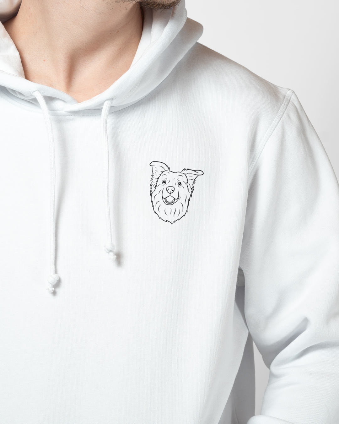 Border Collie I Herren/Unisex Bio Baumwoll Hoodie