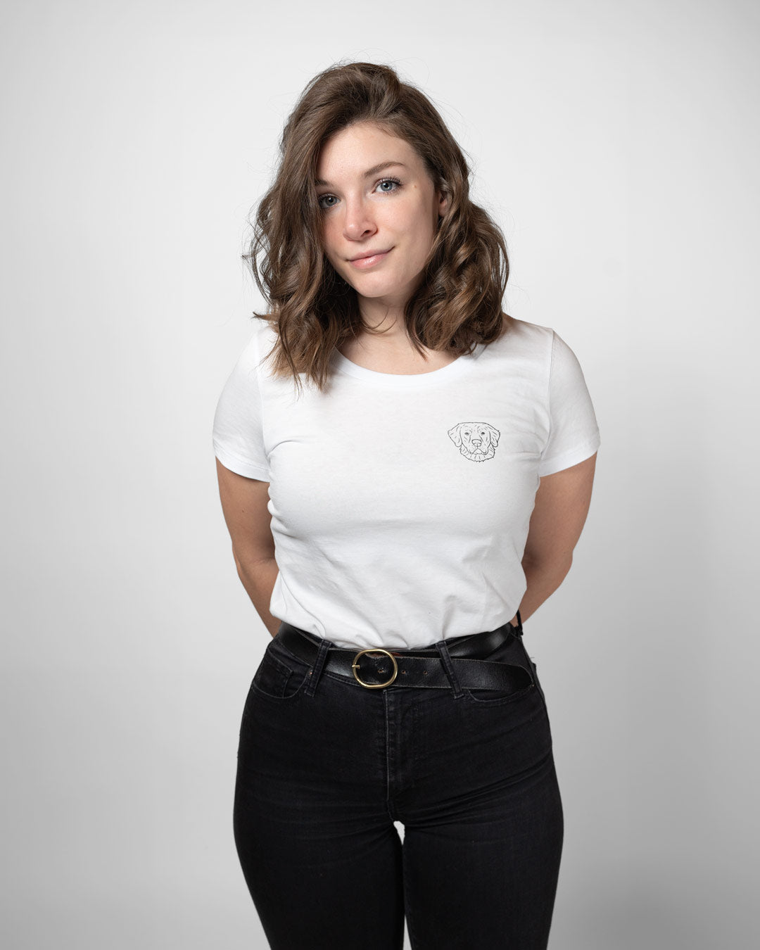 Golden Retriever I Frauen Bio Baumwoll Shirt