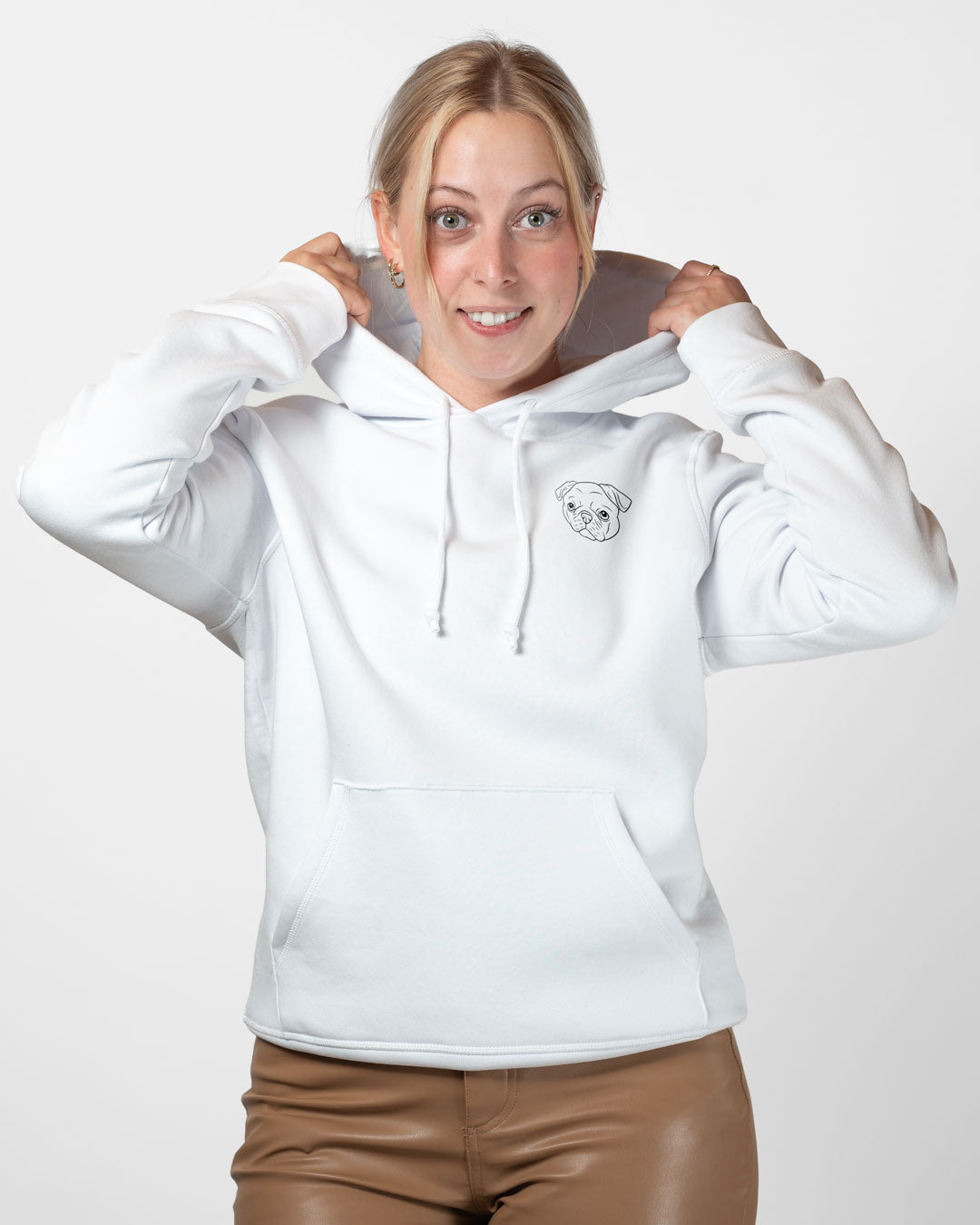 Mops I Frauen Bio Baumwoll Hoodie