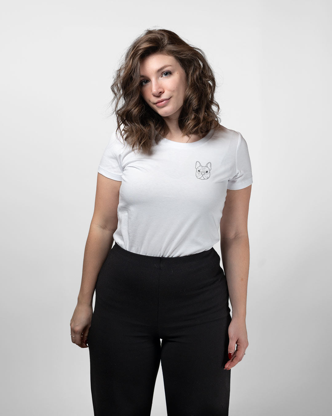 Französische Bulldogge I Frauen Bio Baumwoll Shirt