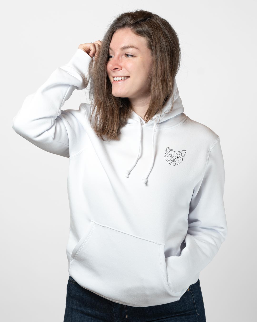 Langhaar Chihuahua I Frauen Bio Baumwoll Hoodie
