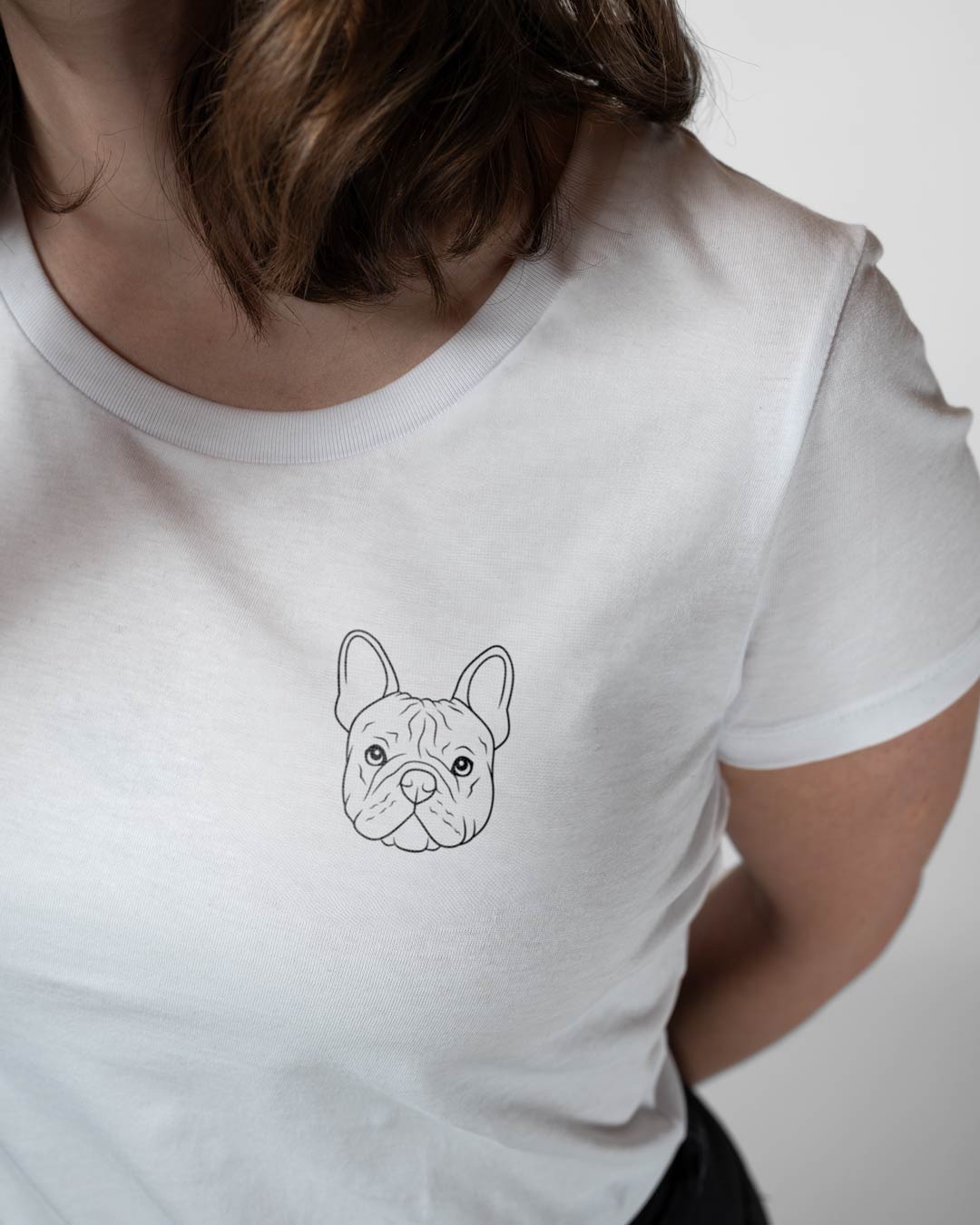 Französische Bulldogge I Frauen Bio Baumwoll Shirt