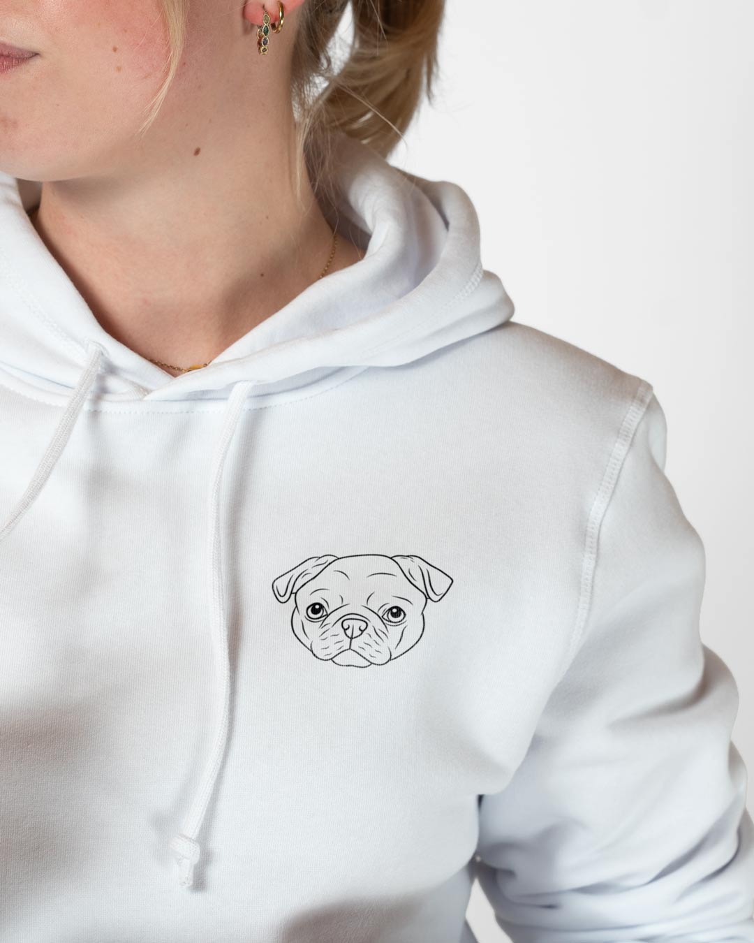Mops I Frauen Bio Baumwoll Hoodie