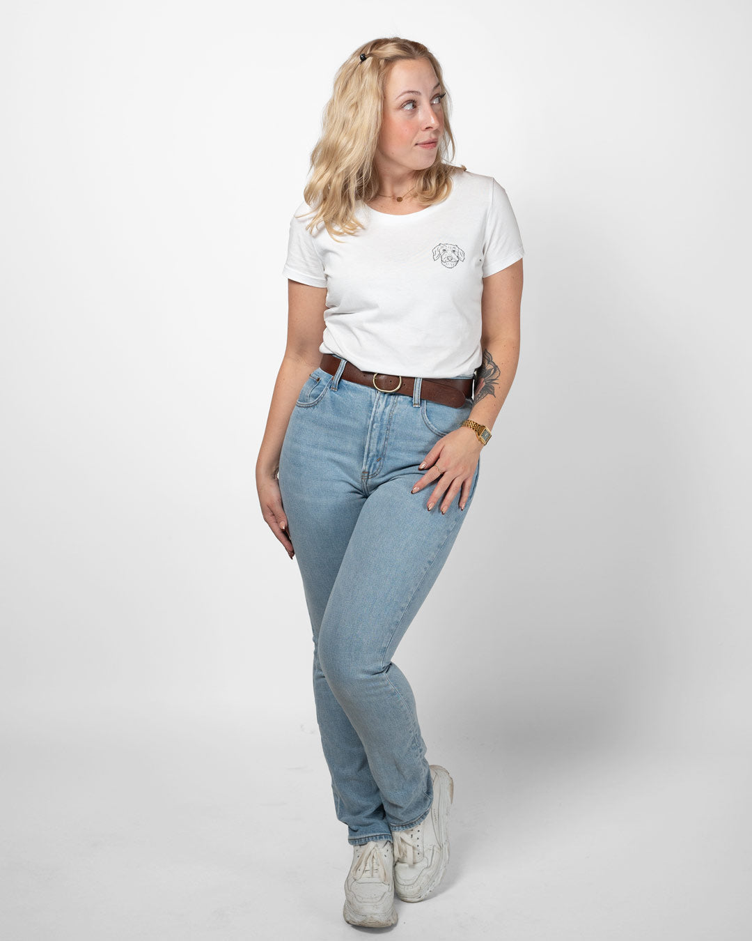 Rauhaar Dackel I Frauen Bio Baumwoll Shirt