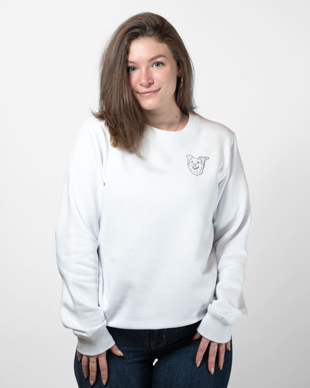 Border Collie I Frauen Bio Baumwoll Sweatshirt