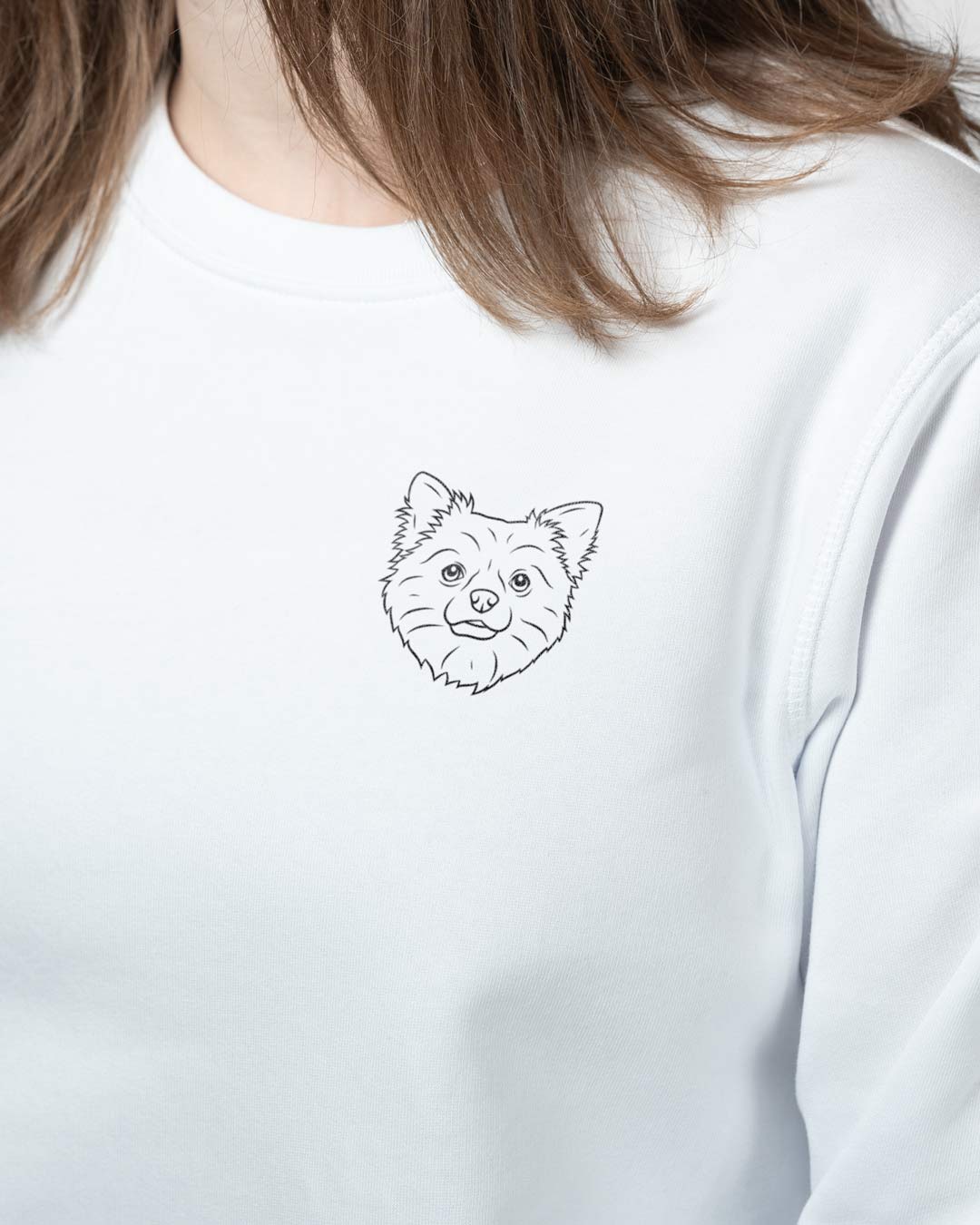 Langhaar Chihuahua I Frauen Bio Baumwoll Sweater